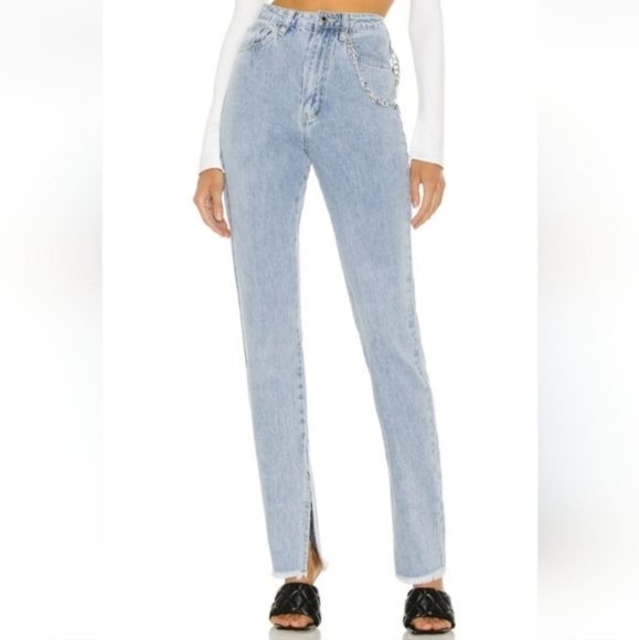 WeWoreWhat Split Hem Jeans Light Wash Sz 25 - Picture 6 of 6